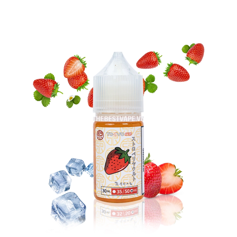 سالت نیکوتین توکیو توتفرنگی یخ | TOKYO ICED STRAWBERRY YAKULT SALT JUICE